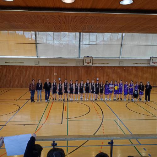 Siegerehrung Landesmeisterschaft Basketball der Mädchen 2023 