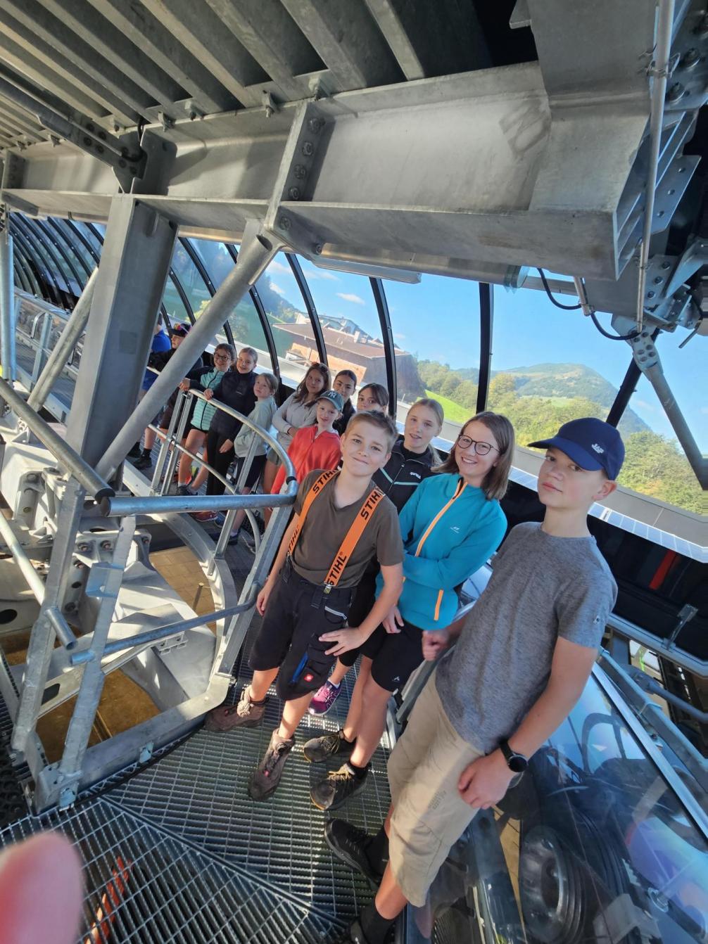 3. Klassen beim Vortrag der Bergbahn Kitzbühel.